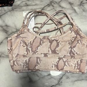 Pink python bralette